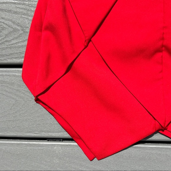 MDS Red Skirt Layered Mini Zip Up Back Size Small Red - Picture 2 of 10